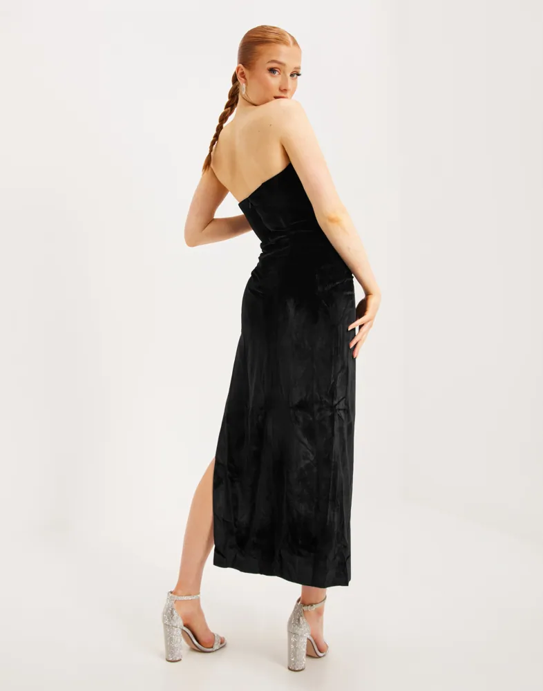 everlasting satin midi dress bardot Everlasting Satin Midi Dress