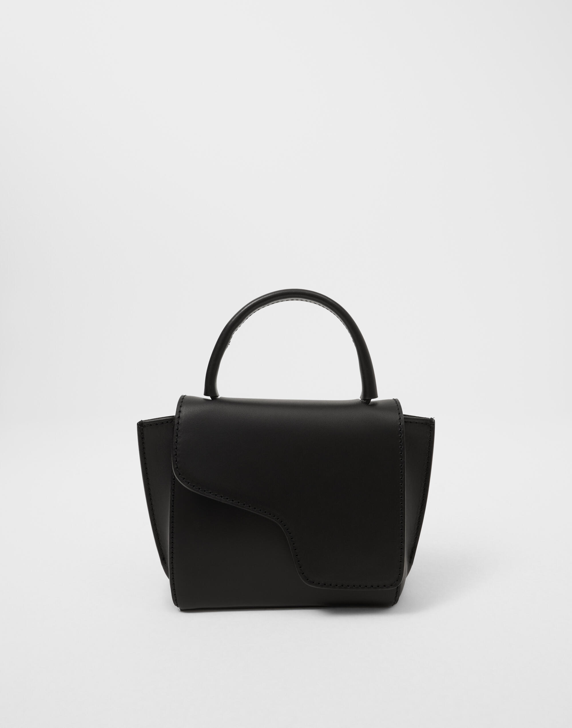 Buy ATP ATELIER Montalcino Leather Mini Handbag - Svart | Nelly.com