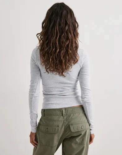 Nelly Perfect Rib LS Top långärmade t-shirt dam – bild 3