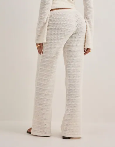 Nelly - Hvid - Crochet Low Waist Pants