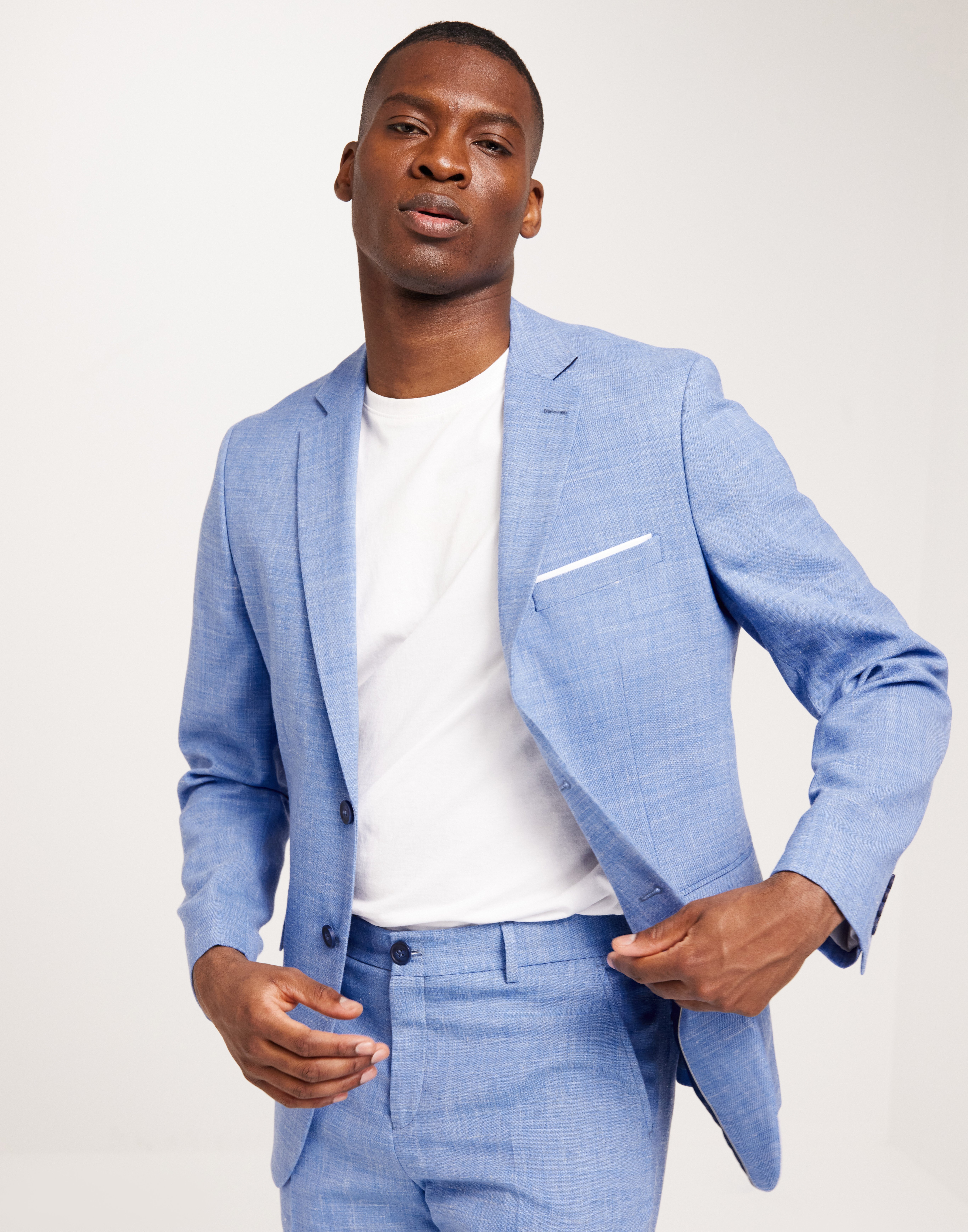 Buy Selected Men SLHSLIM-OASIS LINEN BLZ NOOS - Light Blue | NLYMAN