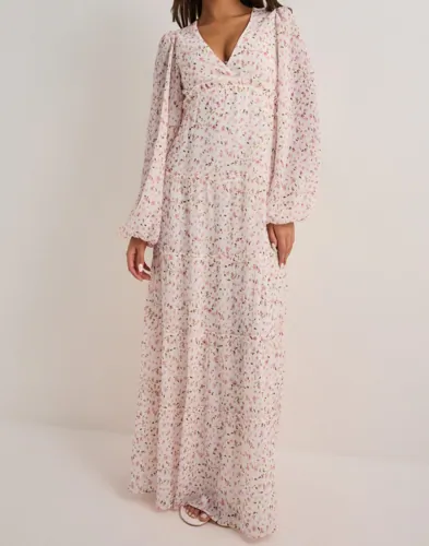Nelly Maxi Frill Dress maxiklänningar dam – bild 3