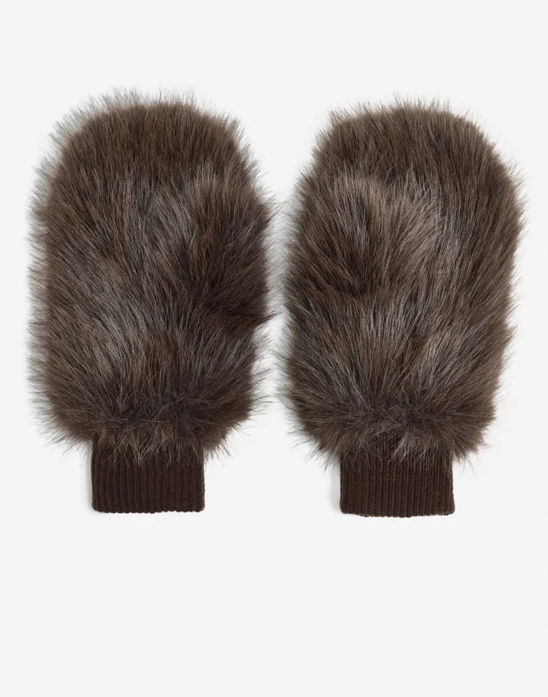 Faux Fur Mittens