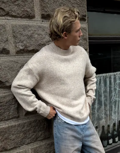 Graham Solid Knit Stickade tröjor
