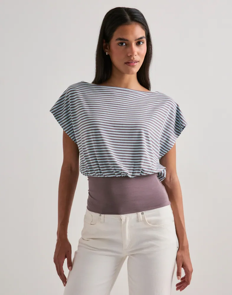 Soft Stripe Waist Top