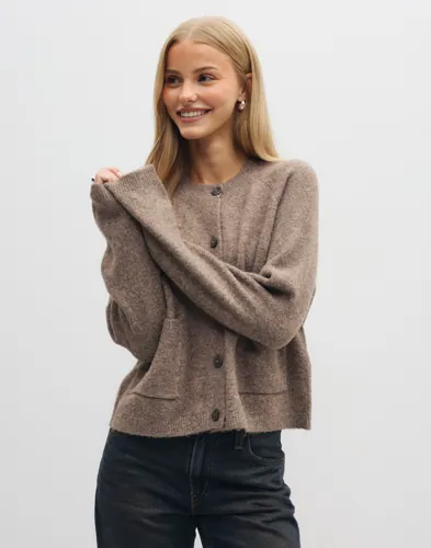 Only - Brun - Onlpiemonte L/S Cardigan Knt Noos