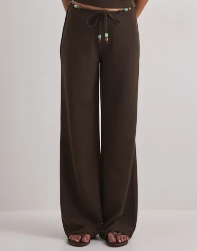 Nelly - Brun - Tie Bead Pants
