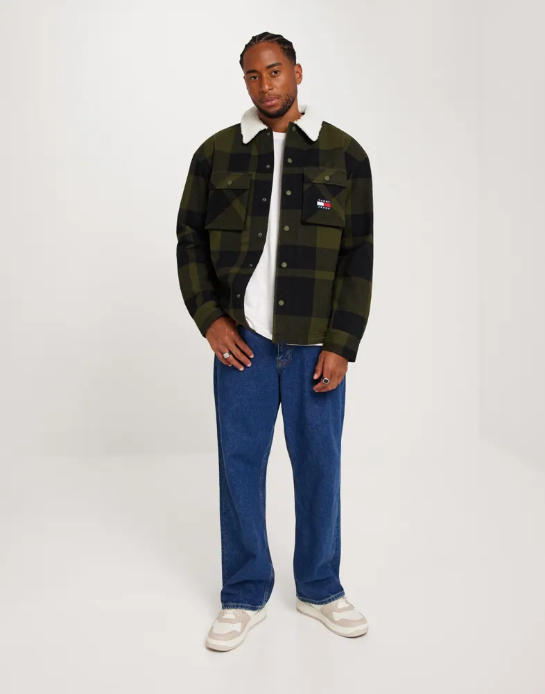 TJM CHECK SHERPA LINED OVERSHIRT