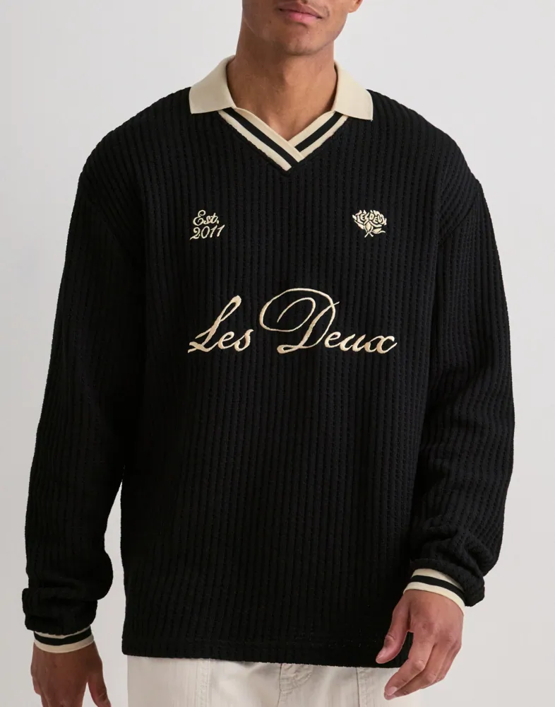 Waffle Ls Football Jersey Stickade tröjor