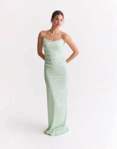 Nelly Fancy Satin Dress maxiklänningar dam – bild 2