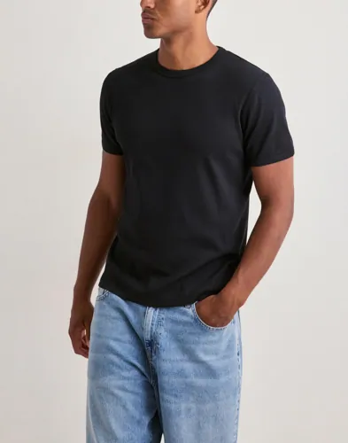 Jack & Jones Jjeorganic Rib Tee Ss Crew Neck Kortärmade t-shirts Svart