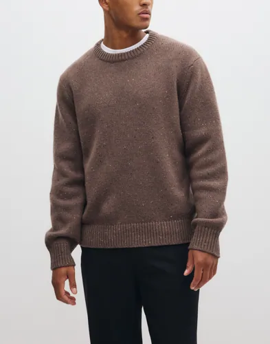 Selected Men Slhcody Ls Knit Relaxed Crew Neck N Sweatshirts Brun