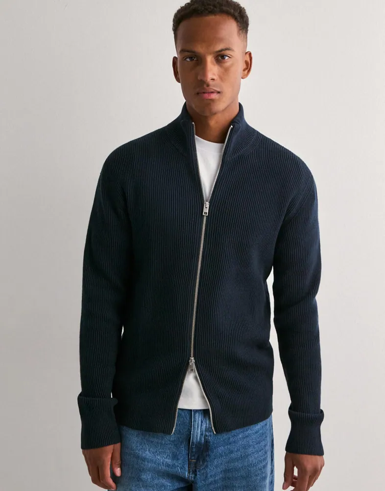 Buy Jack Jones JJEPERFECT KNIT ZIP CARDIGAN SN Sky Captain