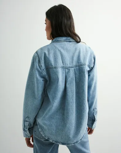 PIECES Pcjophine Ls Denim Shirt Bc skjortor dam – bild 2