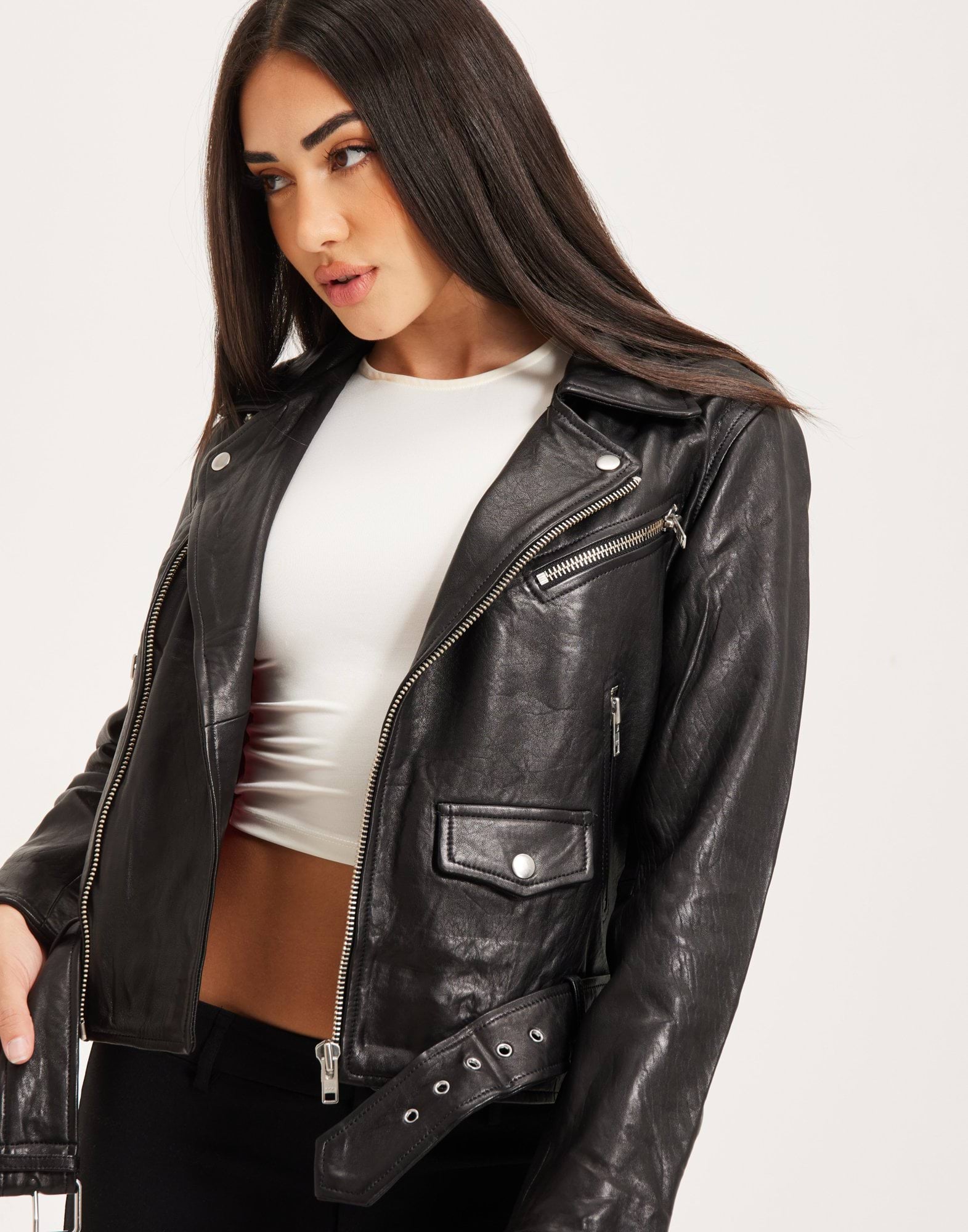 JXHOLLY LEATHER BIKER JKT NOOS