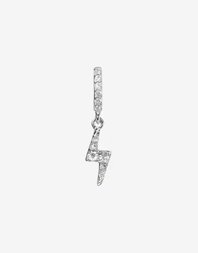 BOW19 - Silver - Lightning Earring