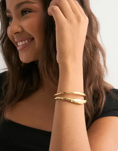 Pieces - Guld - Fpfally J Bracelet Cuff Plated