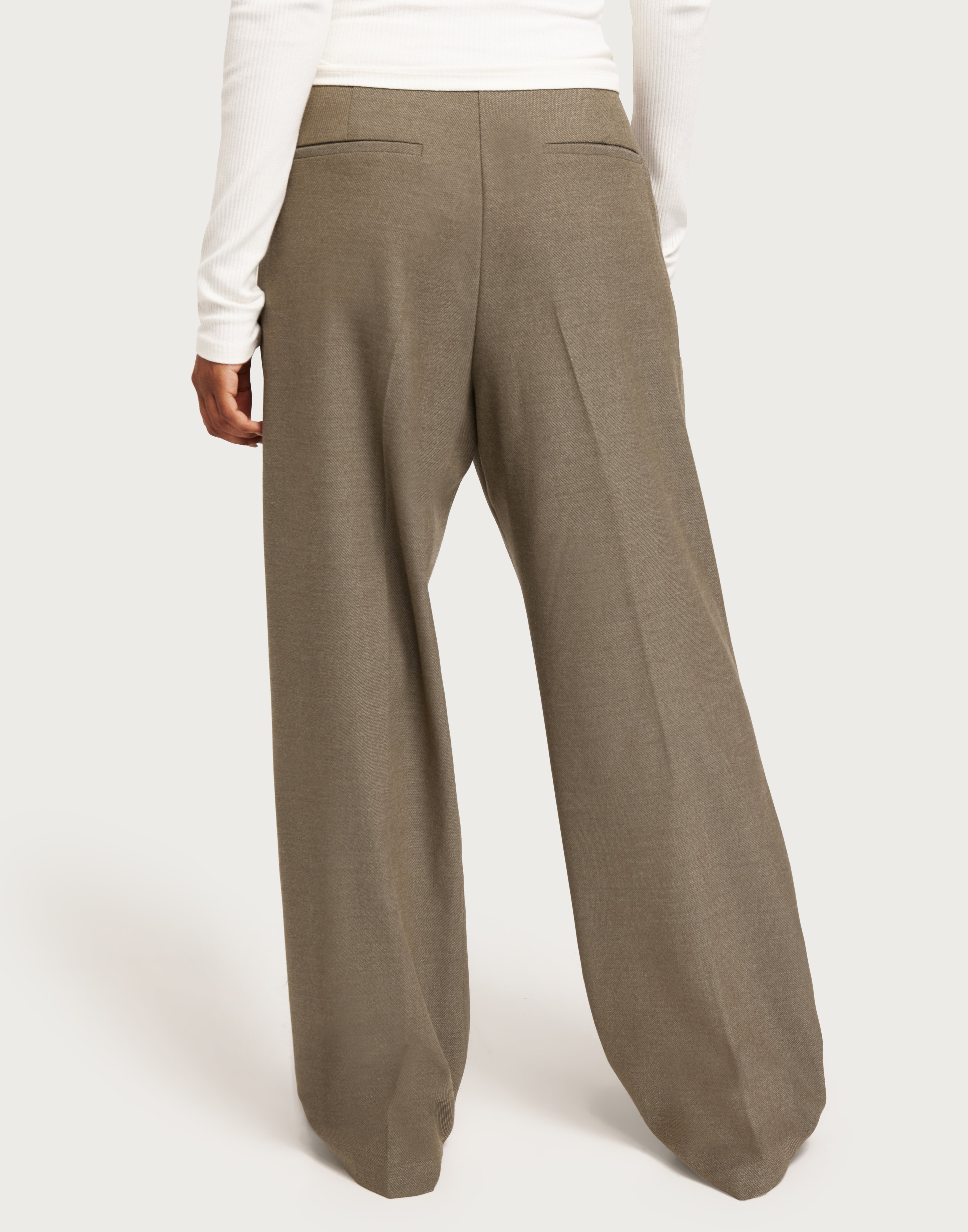 Buy JJXX JXPIP RLX STRAIGHT MELANGE HW PANT - Cornstalk | Nelly.com