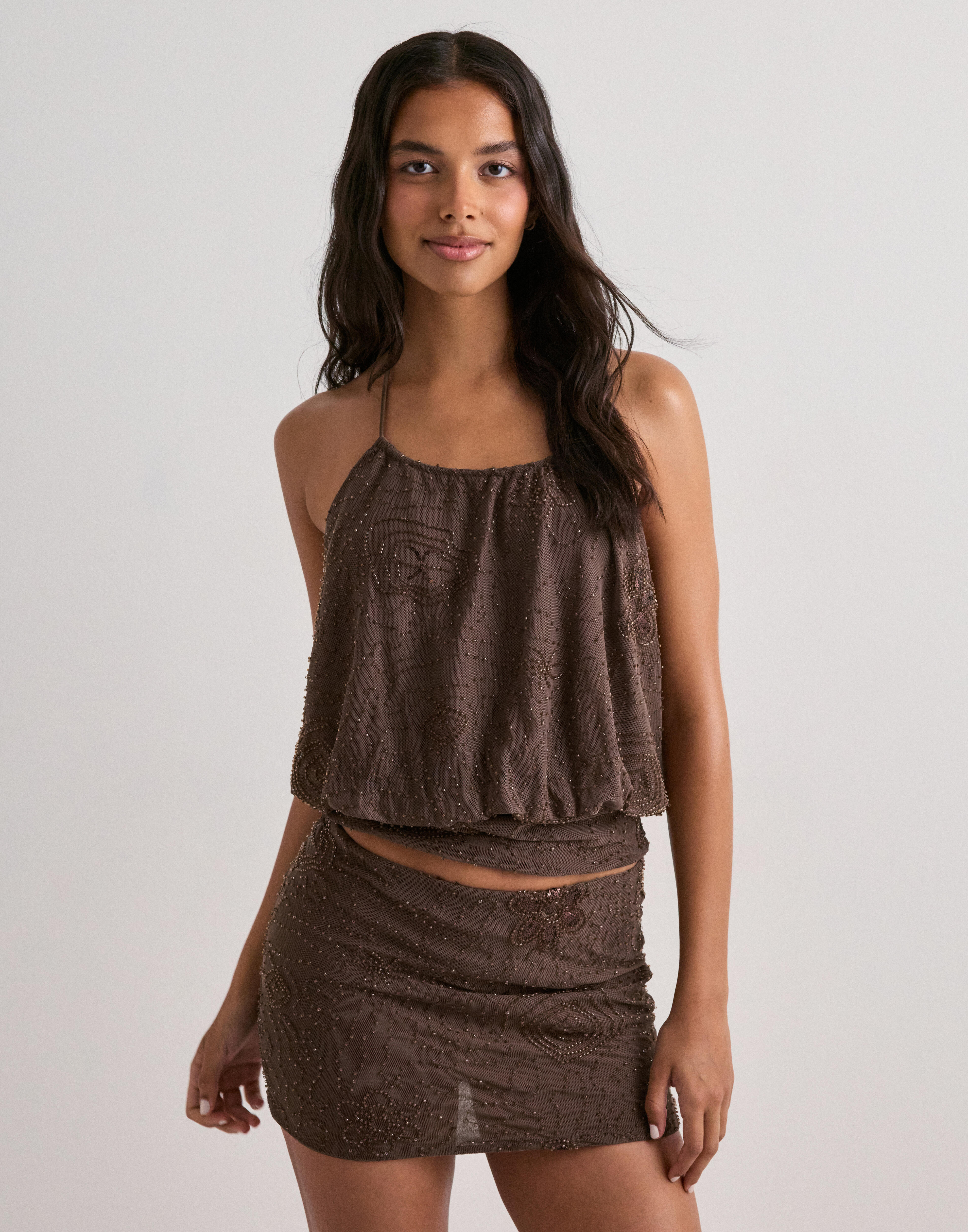 Buy Nelly Dazzling Tied Top - Brown | Nelly.com
