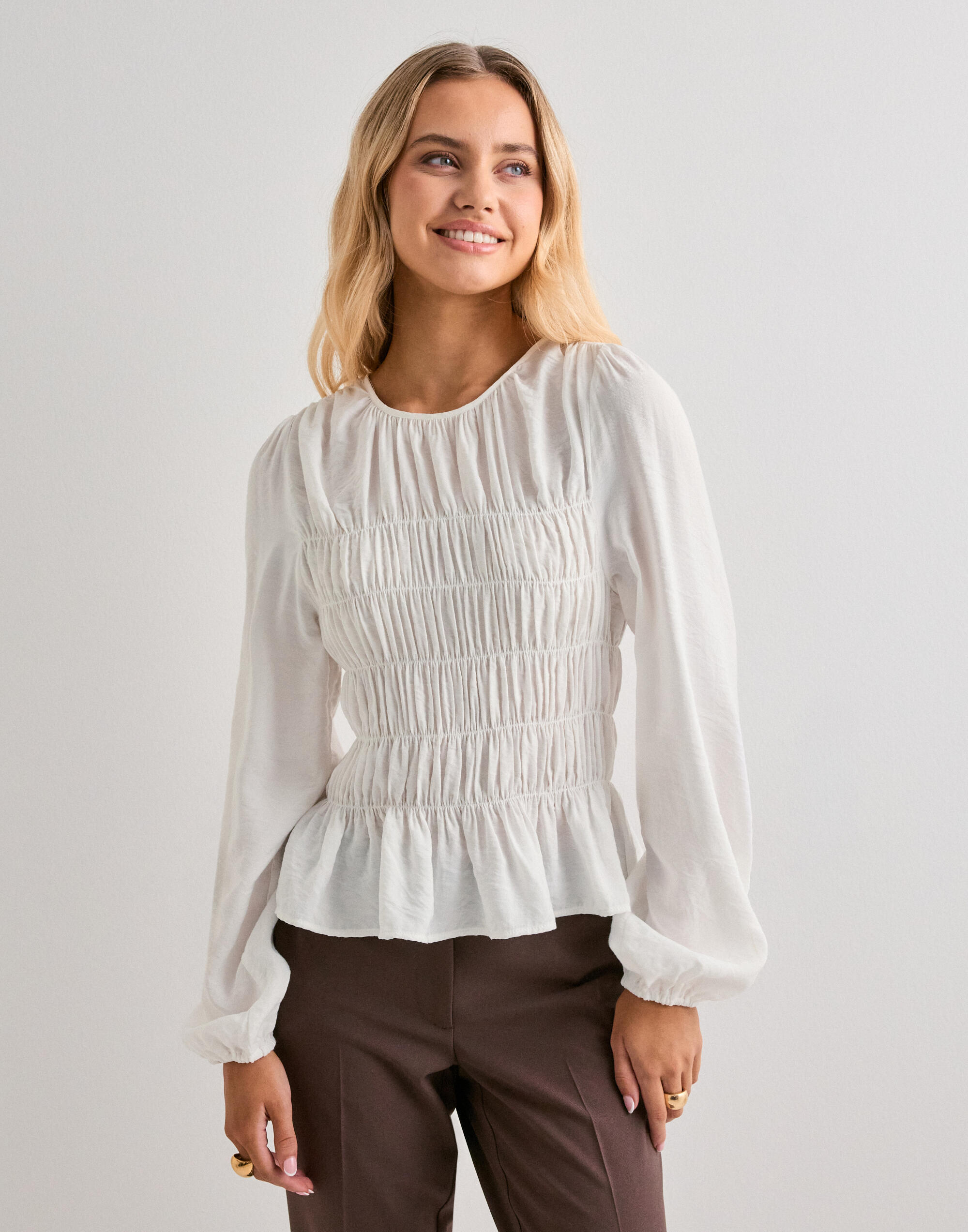 Buy Nelly My Best Smock Blouse - White | Nelly.com