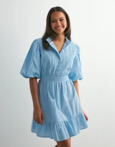 Vero Moda - Blå - Vmclover 2/4 High Neck Short Dress