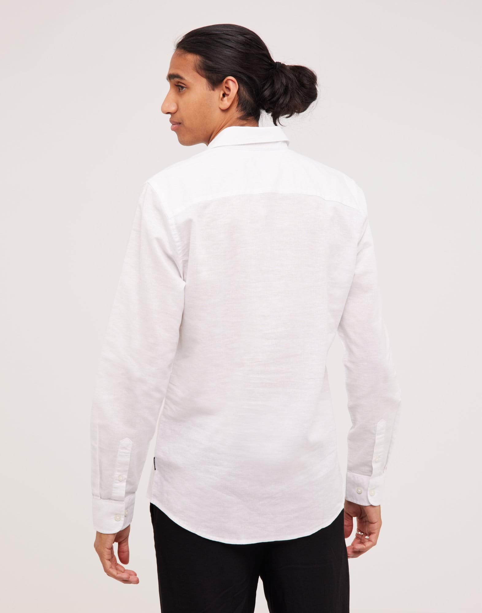 ONSCAIDEN LIFE LS SOLID LINEN SHIRT