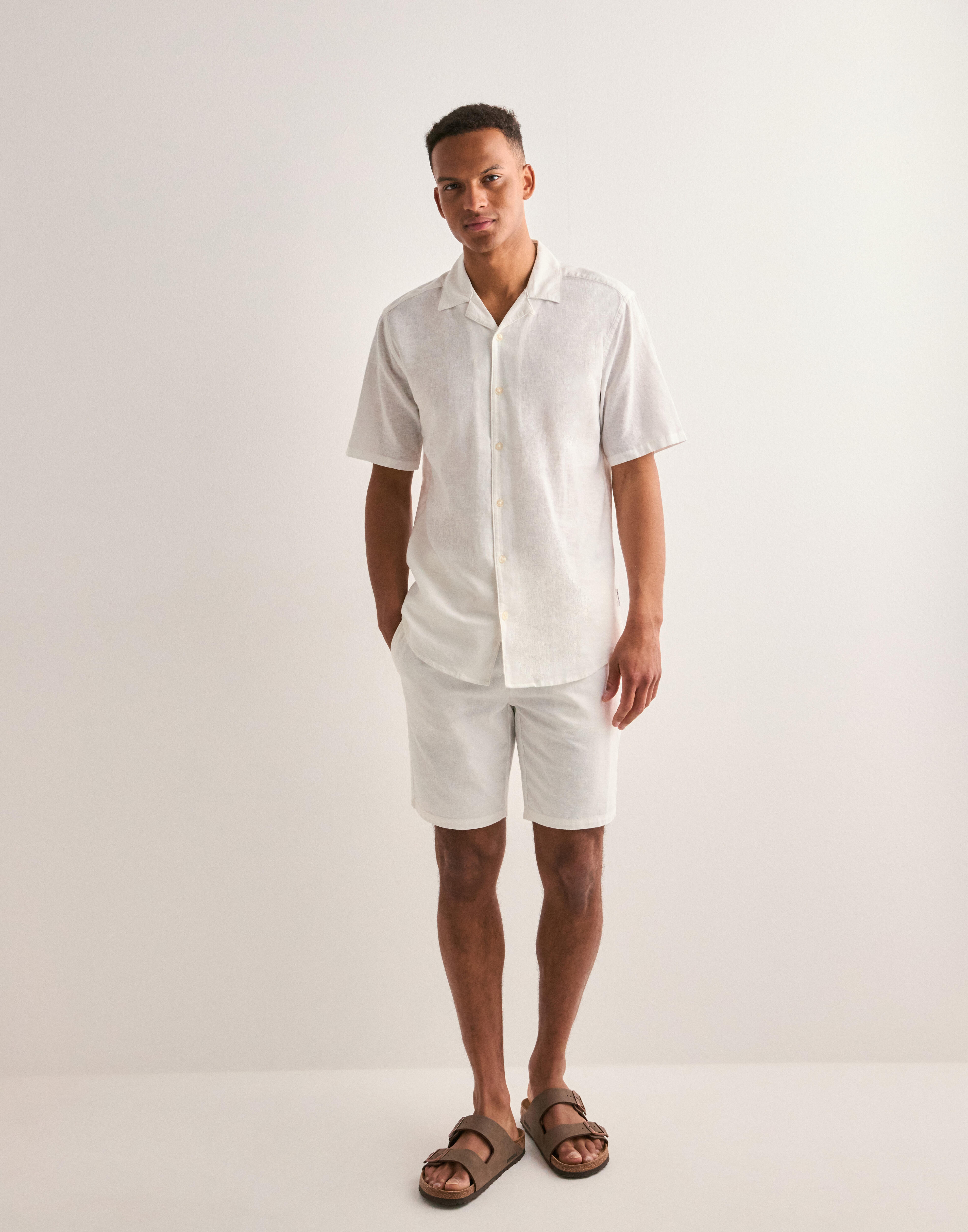 Only & Sons Camicia Uomo In Lino Maniche Lunghe Modello Onscaiden Reg LS - Resort Shirt Leggera