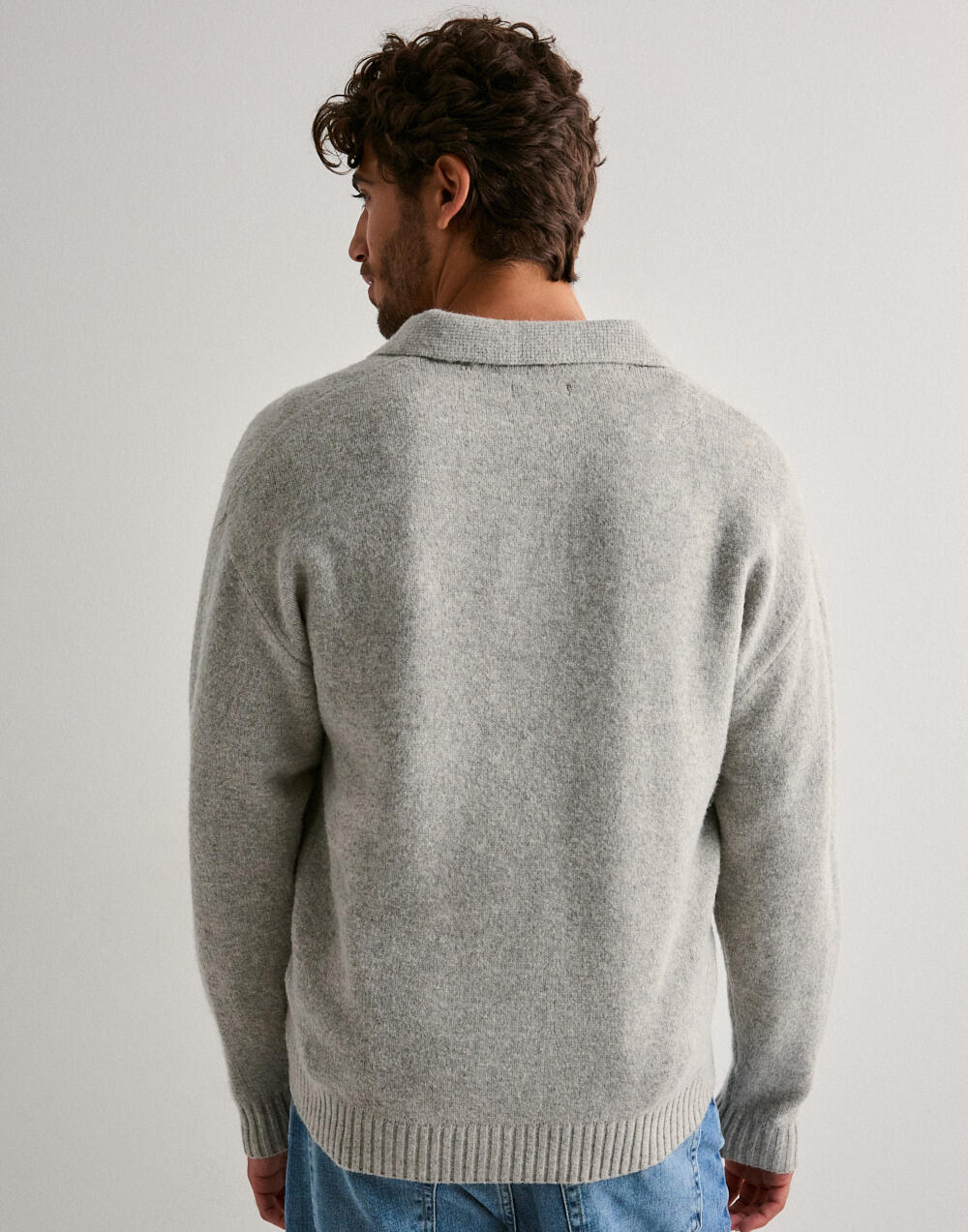 Buy Jack & Jones JJSOHO OLLIE KNIT SPLIT NECK LN - Light