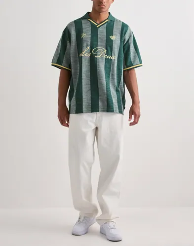 Stripe Jacquard Football Jerse Kortärmad piké 2