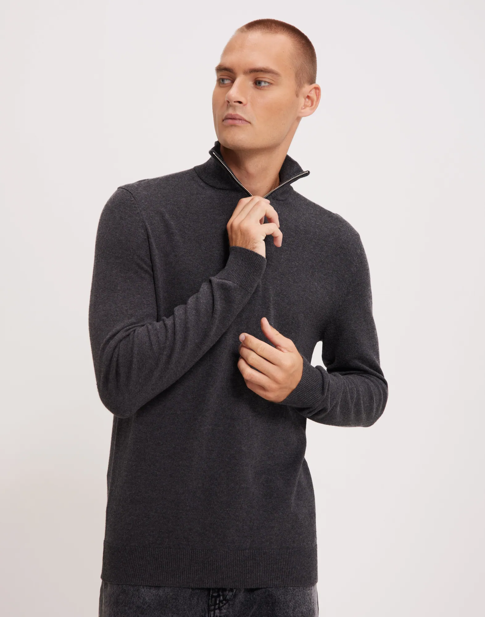 JJEEMIL KNIT HALF ZIP NOOS