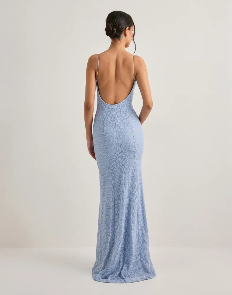 knee length dresses for ladies FOR LOVE & LEMONS Shirley Lace Maxi Dress In Red – Lusso Di Luna Boutique main image 1