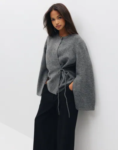 VERO MODA Vmvixen Ls Tie Knit Jacket Exp koftor & cardigans dam – bild 3