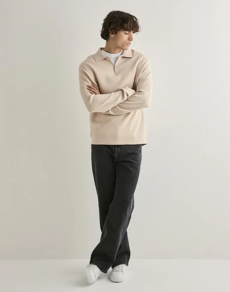 Selected Men Slhteller Fn Relaxed Half Zip Polo Långärmad piké pikéer herr – bild 2