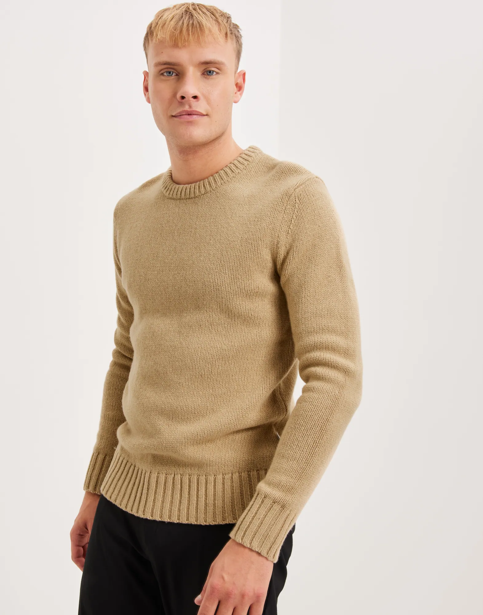 SLHSOLO LS KNIT CREW NECK W