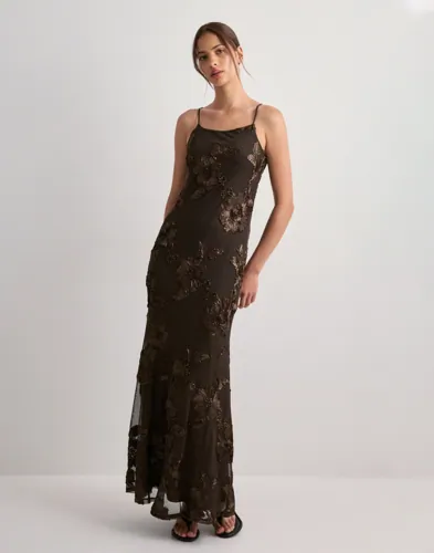 Vero Moda - Brun - Vmquinn Sl Maxi Dress Exp