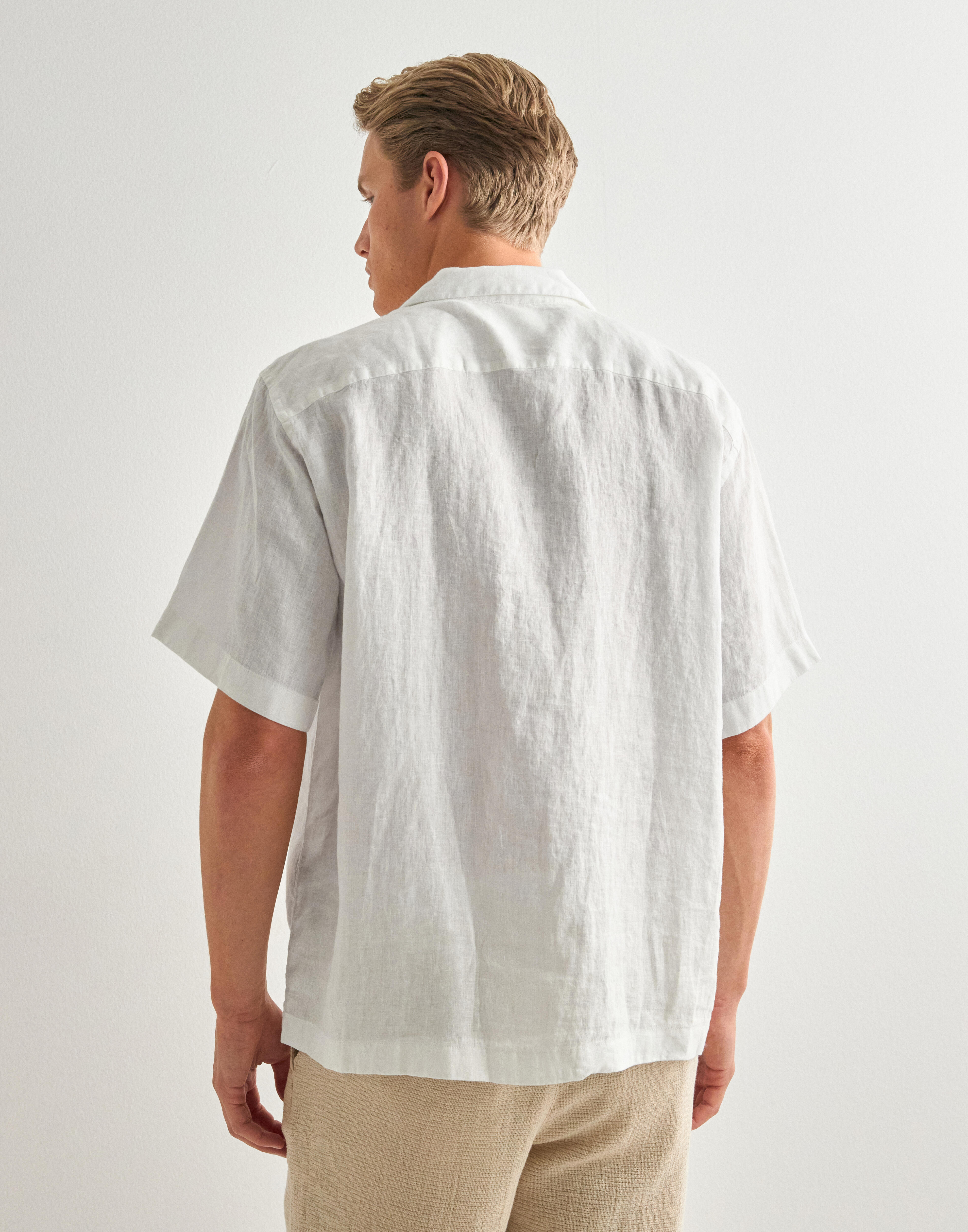 Buy Selected Men SLHRELAXKYLIAN MIX SS SHIRT RESORT - White | NLYMAN