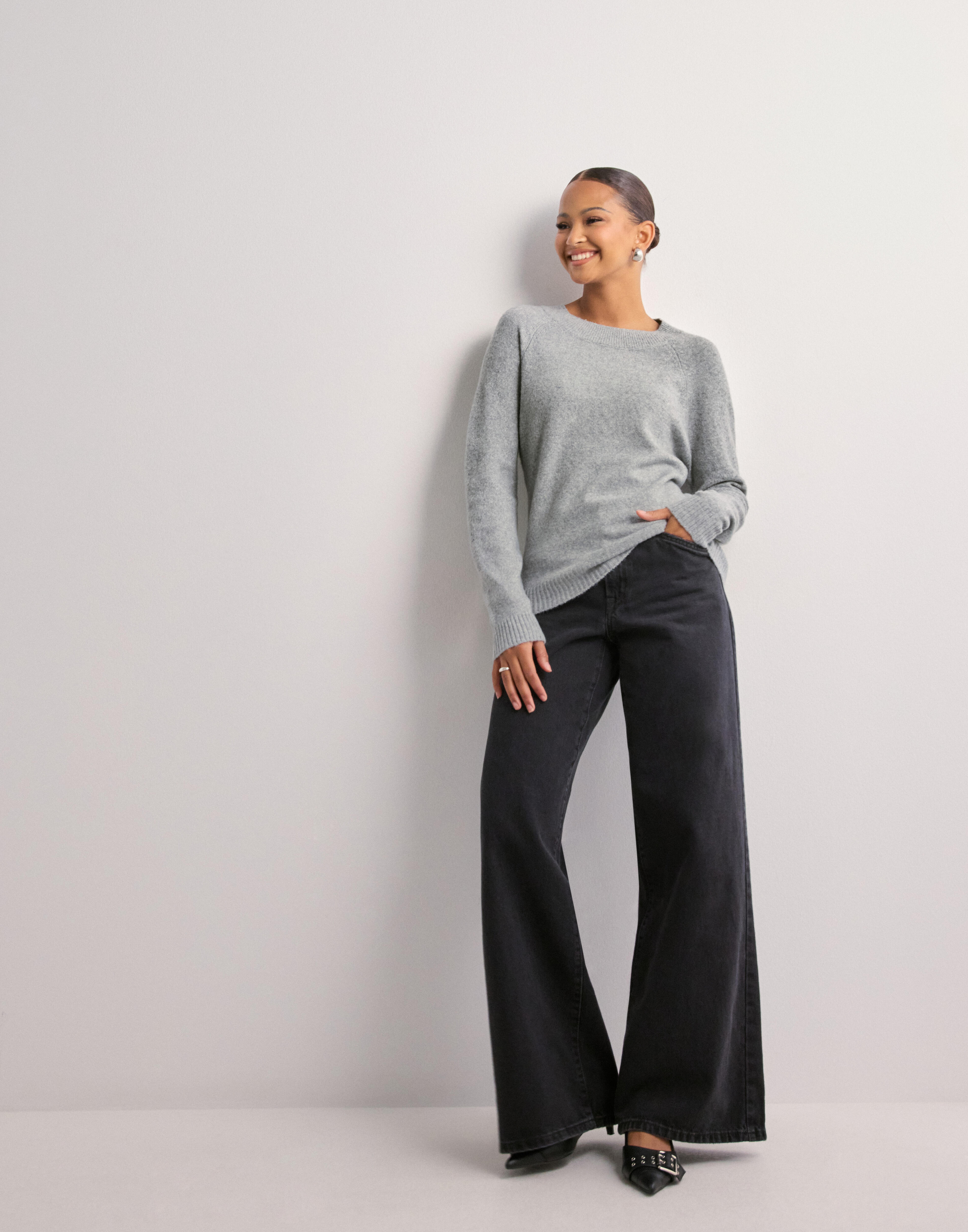 ★送料・関税込★lamodechief★LAMO OVERFIT V-NECK KNI.T★ Vero Moda Vmdoffy Ls O-neck Blouse Ga Noos – tröjor – shoppa
