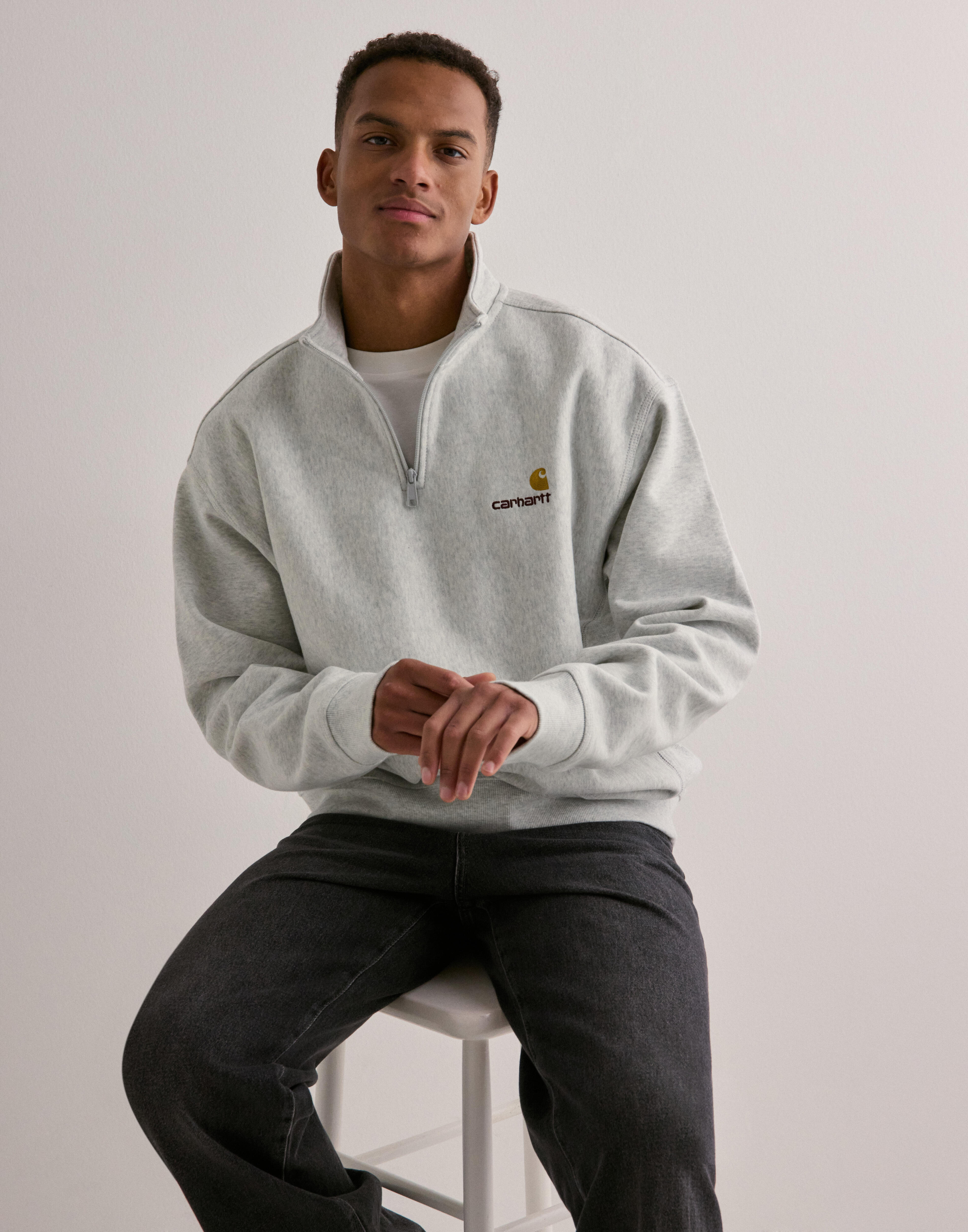 ★ドイツ発*carhartt WIP*Half Zip American Scriptスウェット/N carhartt-wip-half-zip-american