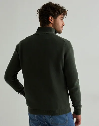 Selected Men Slhdane Ls Knit Structure Half Zip Half zip stickade tröjor herr – bild 10