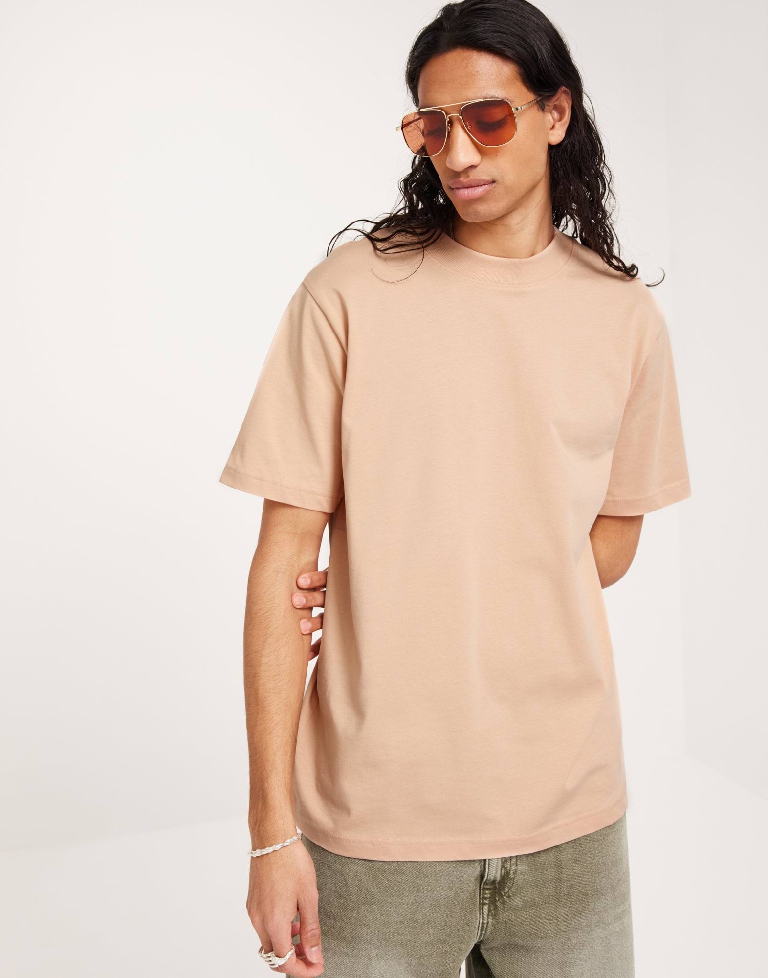 SLHRELAXCOLMAN SS O-NECK TEE B COLL