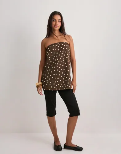 Pieces - Brun - Pcmokka Bandeau Top Wvn D2D Pp — produktbild