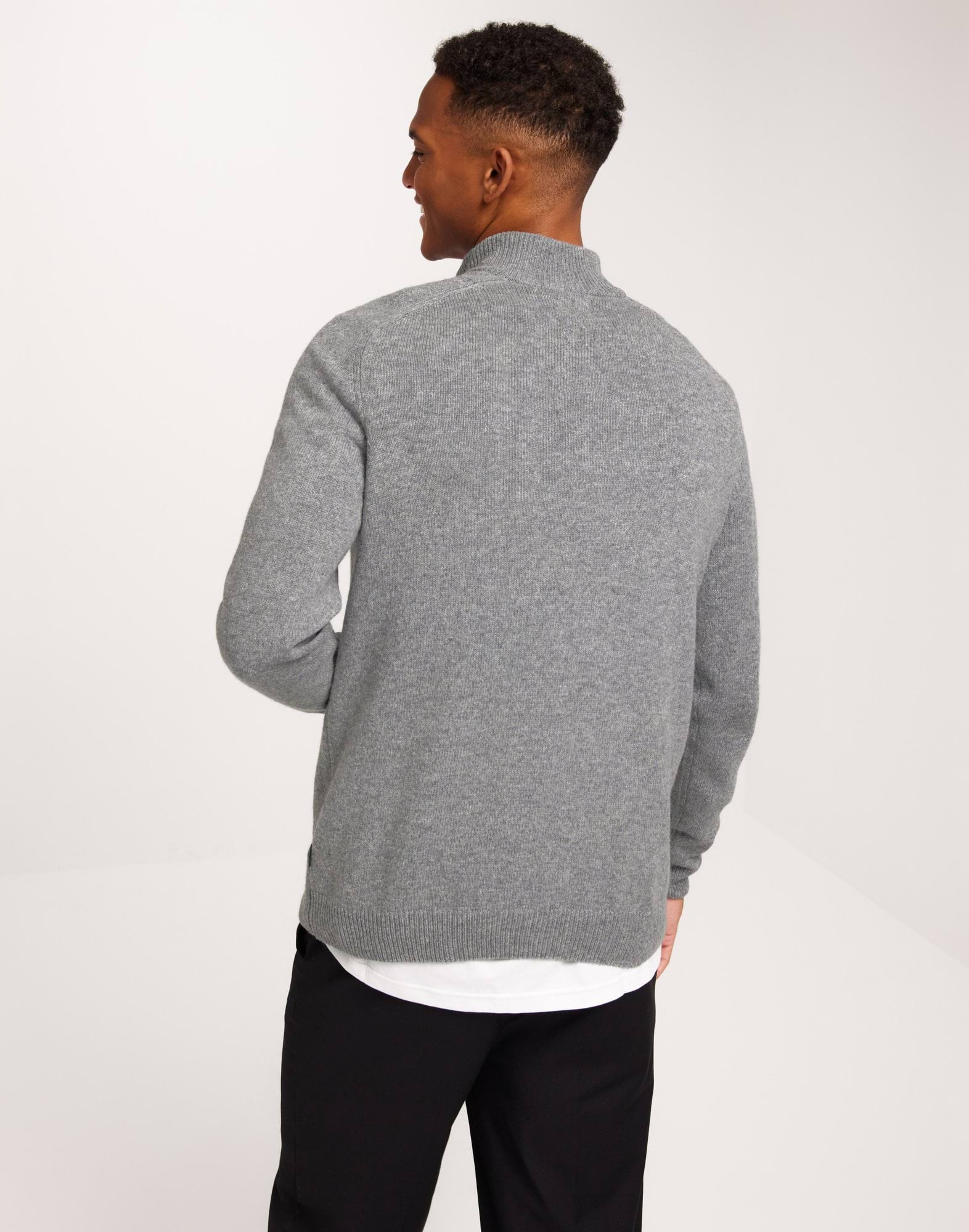 ONSEDWARD REG 7 WOOL HALF ZIP KNIT