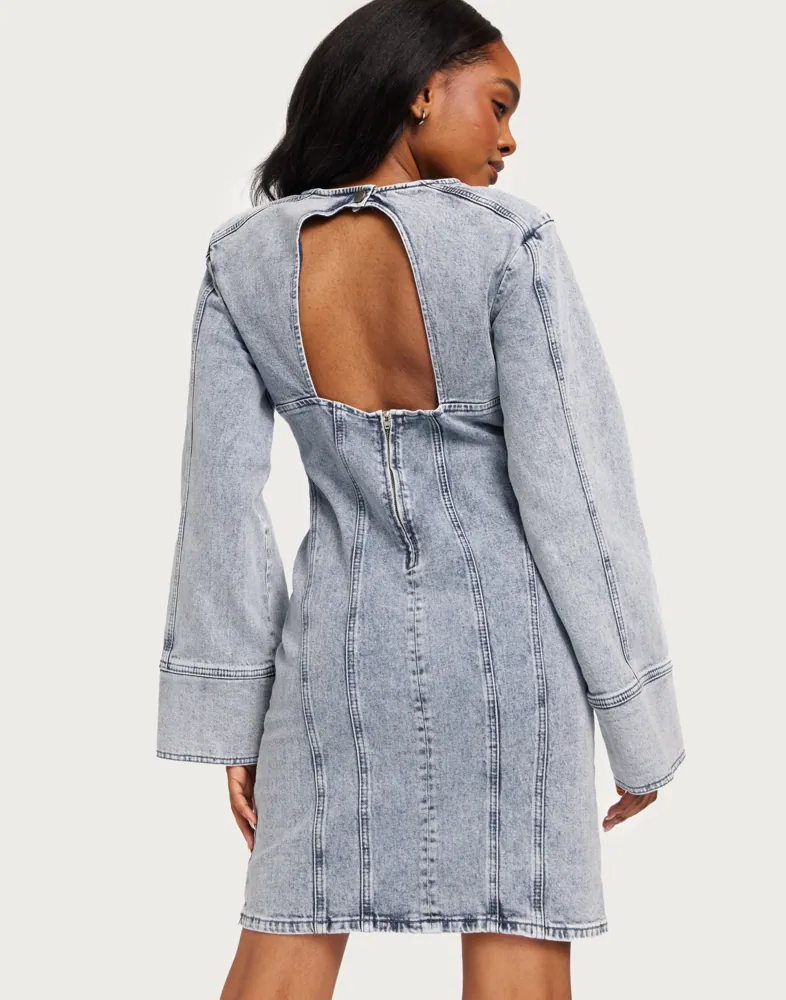 Buy Gestuz JaniceGZ short dress - *NY*Washed Mid Blue | Nelly.com