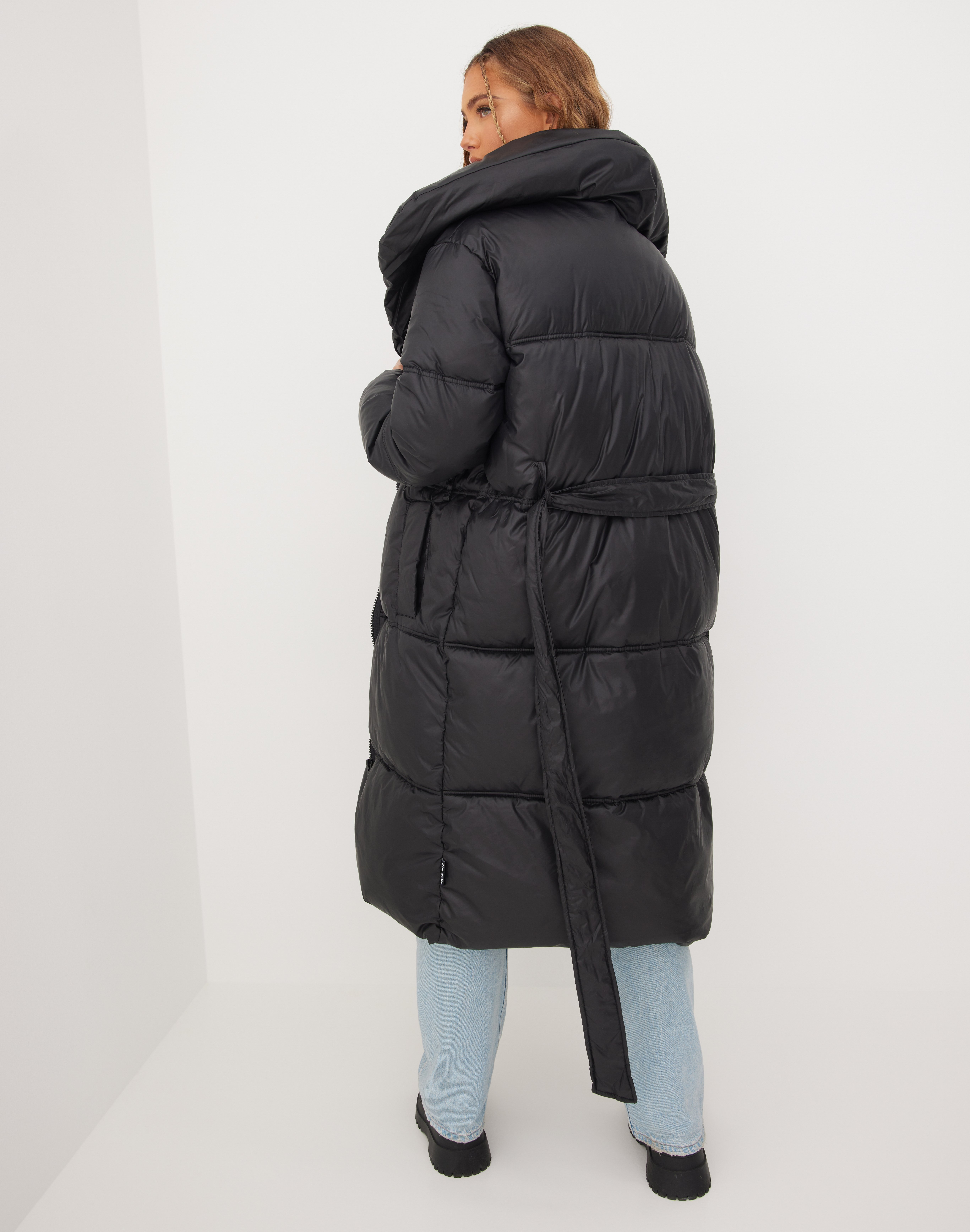 Buy Missguided Recycled Duvet Coat Black Nelly