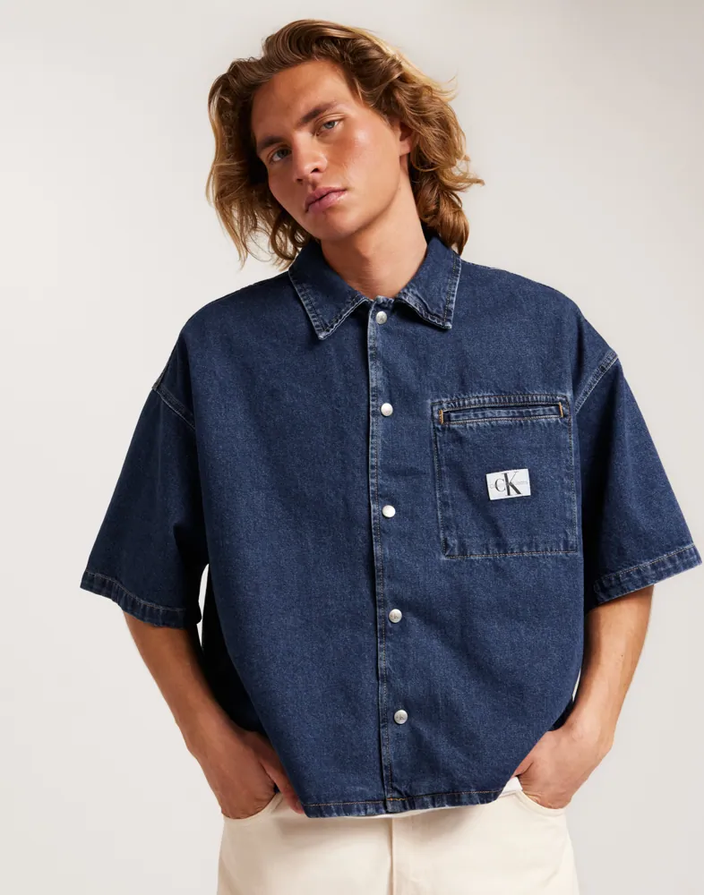 Buy Calvin Klein Jeans RELAXED SHORT SLEEVE SHIRT Denim Dark - Main Image