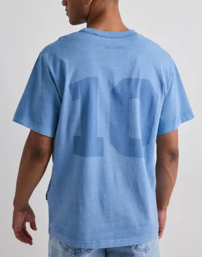Blå oversized t-shirt från Selected med rund halsringning