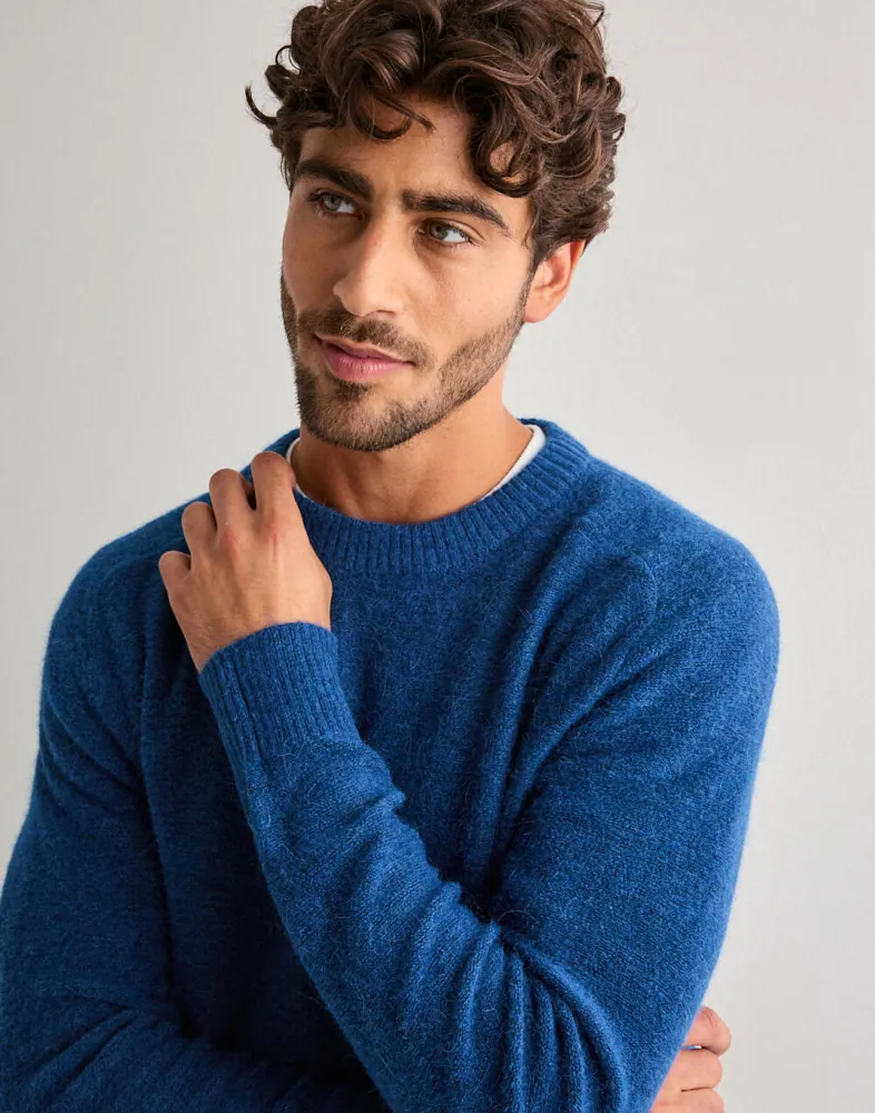 Selected Men Slhrai Ls Knit Crew Neck Stickade tröjor herr – bild 3