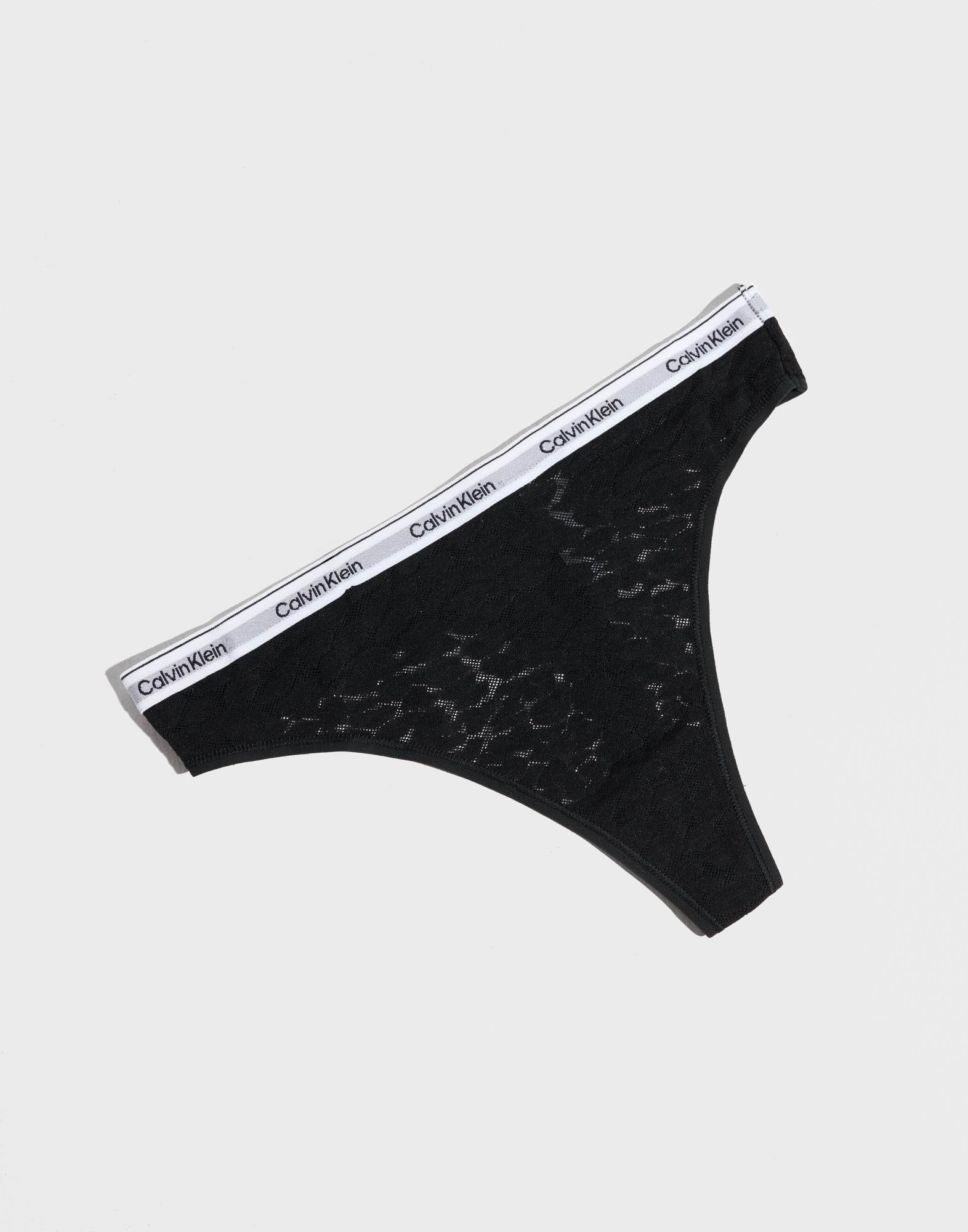 Osta Calvin Klein Underwear High Leg Thong Black