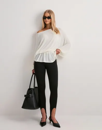 Nelly Soft Wool Blend Frill Top toppar dam – bild 3