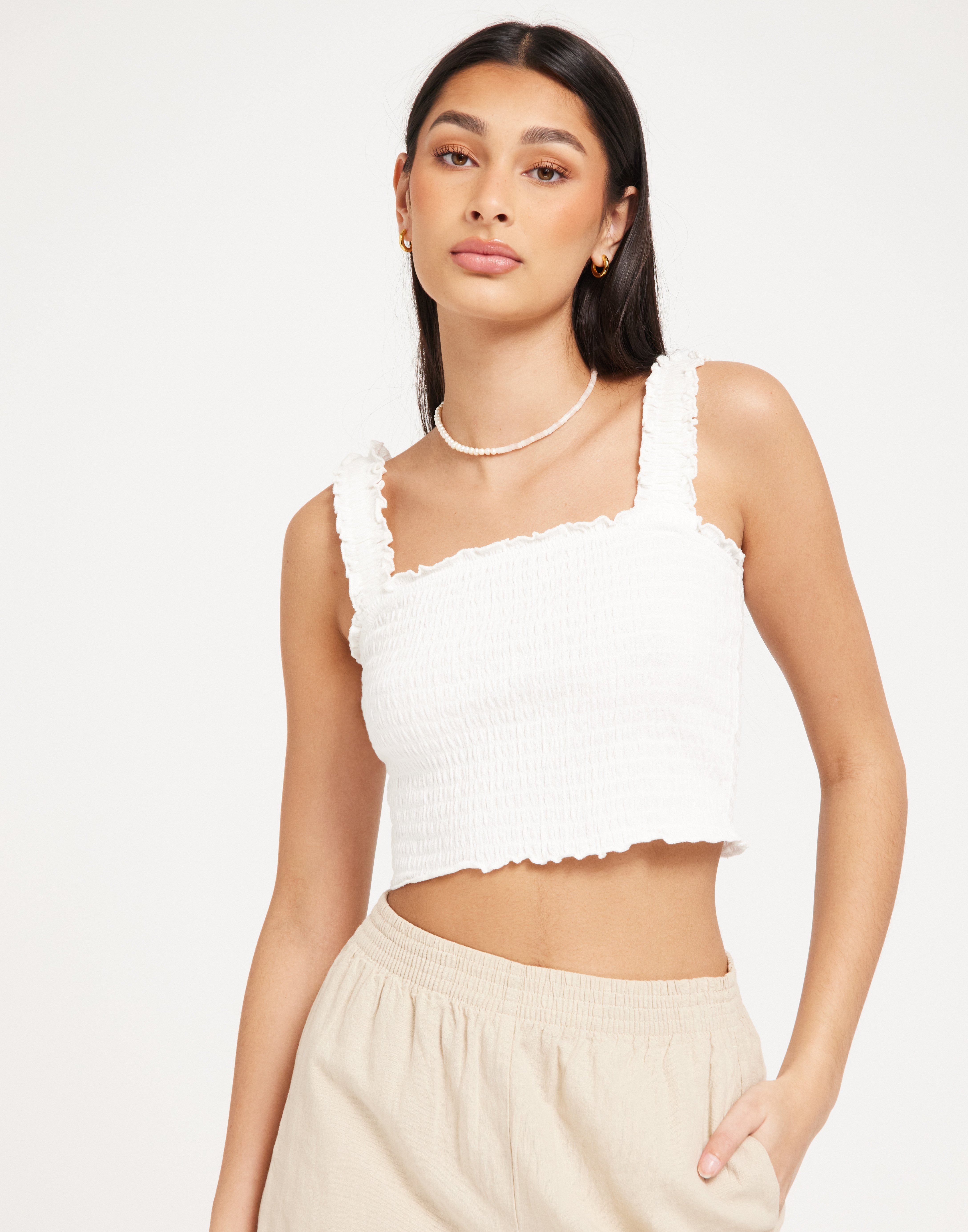 VERO MODA dam topp VMSOLA - Snow White sunflower